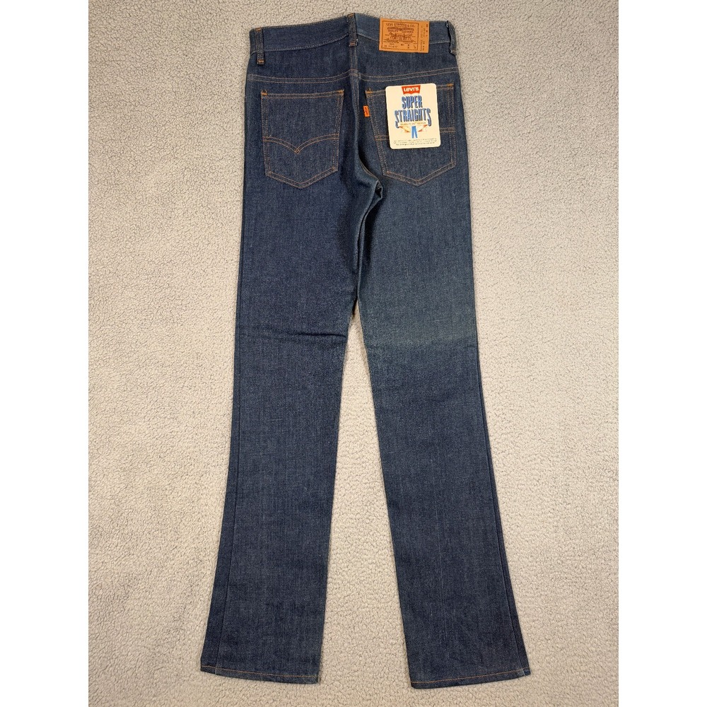 Vintage Levis Jeans Men 30x34 (Fit 28x34) Deadstock USA Super Straights 70s 80s - Picture 3 of 16
